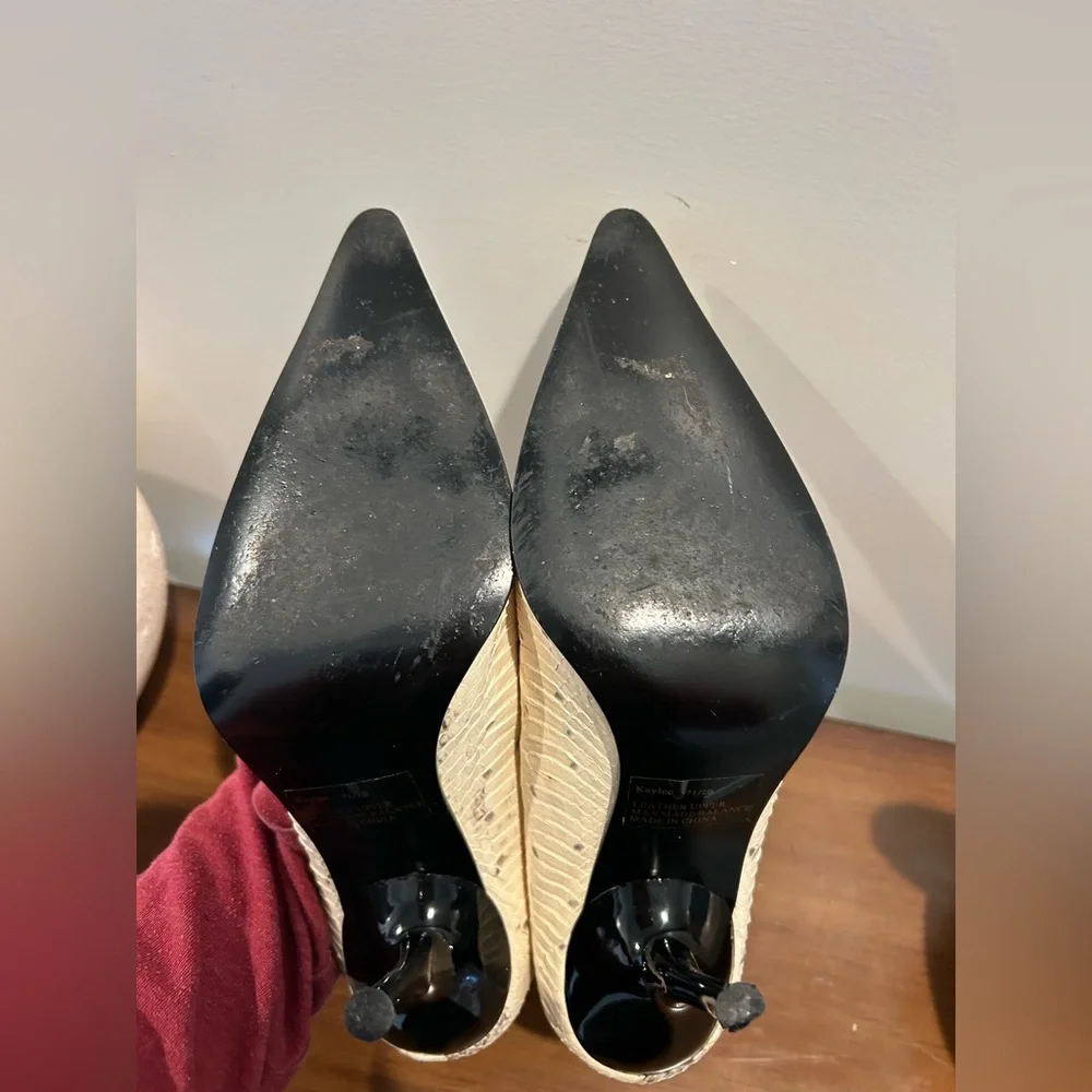 Steve Madden Textured Cream and Pink Heels - Picture 6 of 6